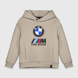 Толстовка оверсайз детская BMW BOSS, цвет: миндальный