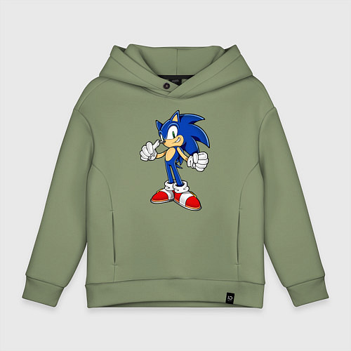 Детское худи оверсайз Sonic / Авокадо – фото 1