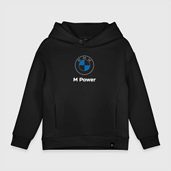 Толстовка оверсайз детская BMW M Power, цвет: черный