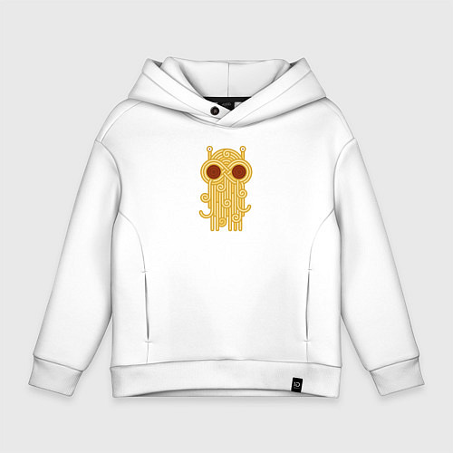 Детское худи оверсайз The flying spaghetti monster / Белый – фото 1