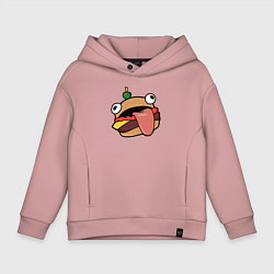 Толстовка оверсайз детская Fortnite Burger, цвет: пыльно-розовый