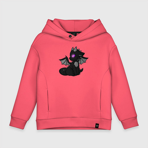 Детское худи оверсайз Эндар дракон / Коралловый – фото 1