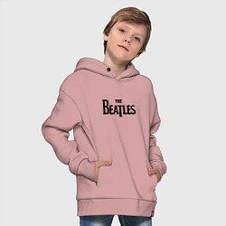 Толстовка оверсайз детская The Beatles, цвет: пыльно-розовый — фото 2