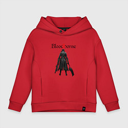Толстовка оверсайз детская Bloodborne, цвет: красный