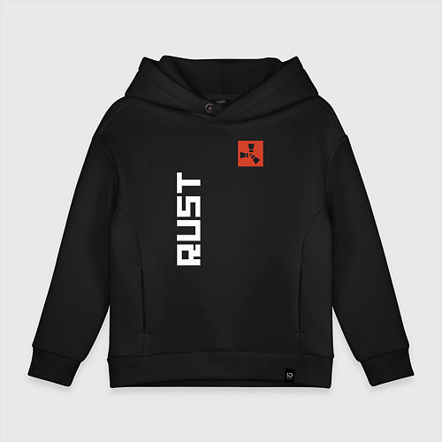Детское худи оверсайз RUST / Черный – фото 1