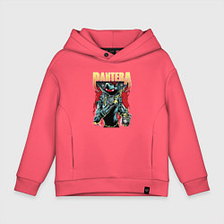 Толстовка оверсайз детская Pantera, цвет: коралловый