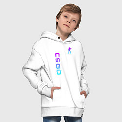 Толстовка оверсайз детская CS GO NEON, цвет: белый — фото 2
