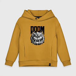 Толстовка оверсайз детская КАКОДЕМОН DOOM Z, цвет: горчичный