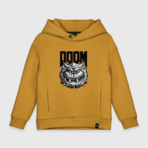 Детское худи оверсайз КАКОДЕМОН DOOM Z / Горчичный – фото 1