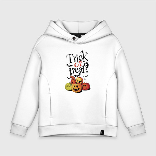 Детское худи оверсайз Кошелек или жизнь! / Белый – фото 1