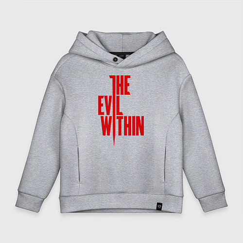 Детское худи оверсайз The Evil Within / Меланж – фото 1