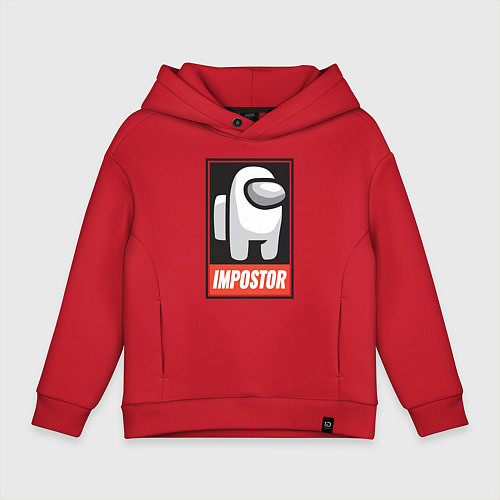 Детское худи оверсайз Among Us / Красный – фото 1