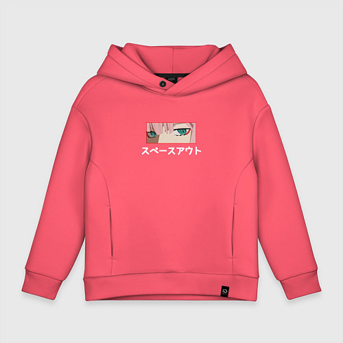 Детское худи оверсайз Zero two / Коралловый – фото 1