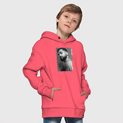 Толстовка оверсайз детская Jony, цвет: коралловый — фото 2