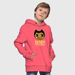 Толстовка оверсайз детская Bendy And The Ink Machine, цвет: коралловый — фото 2