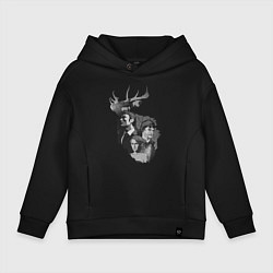 Толстовка оверсайз детская Hannibal, цвет: черный