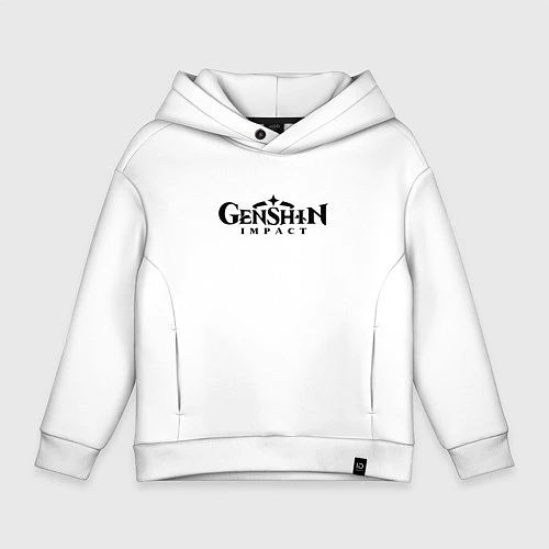 Детское худи оверсайз Genshin Impact Logo Z / Белый – фото 1