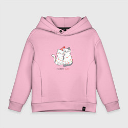 Толстовка оверсайз детская Merry Cat, цвет: светло-розовый