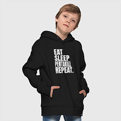 Толстовка оверсайз детская EAT SLEEP PENTAKILL REPEAT, цвет: черный — фото 2