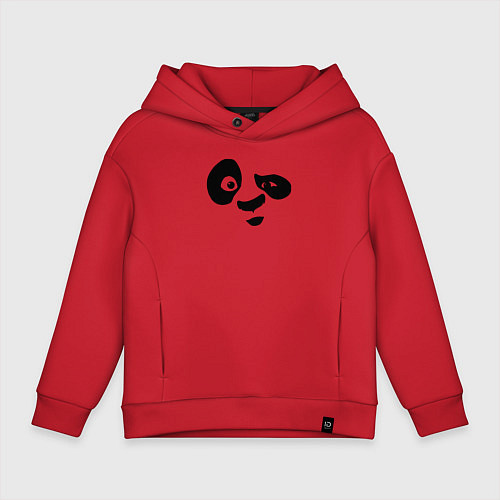 Детское худи оверсайз Панда / Красный – фото 1