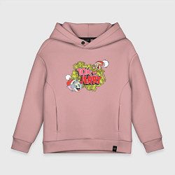 Толстовка оверсайз детская Tom and Jerry, цвет: пыльно-розовый
