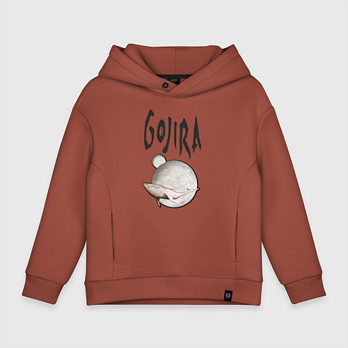 Детское худи оверсайз Gojira / Кирпичный – фото 1