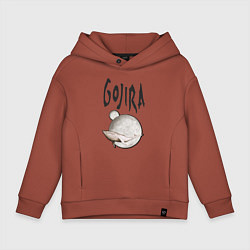 Толстовка оверсайз детская Gojira, цвет: кирпичный