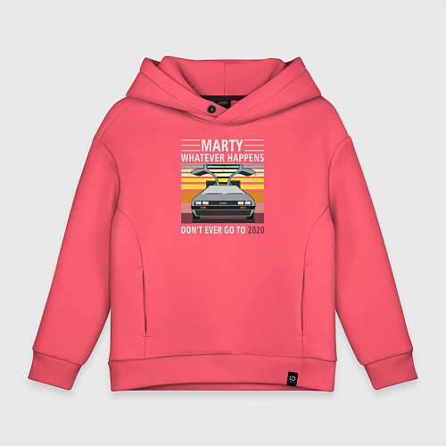 Детское худи оверсайз Back to the Future / Коралловый – фото 1