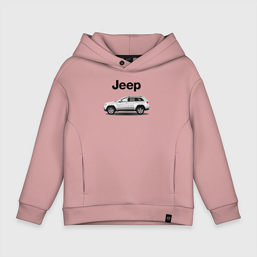 Детское худи оверсайз Jeep / Пыльно-розовый – фото 1