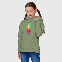 Толстовка оверсайз детская THE SIMS, цвет: авокадо — фото 2