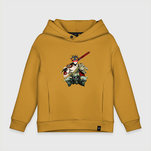 Детское худи оверсайз HADES ЗАГРЕЙ / Горчичный – фото 1