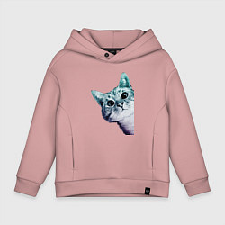 Детское худи оверсайз Любопытный кот