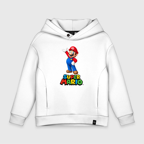 Детское худи оверсайз Super Mario / Белый – фото 1