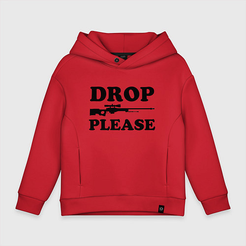 Детское худи оверсайз Drop Please / Красный – фото 1