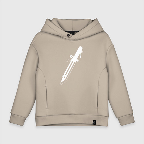 Детское худи оверсайз Bayonet Knife CSGO Gaming / Миндальный – фото 1