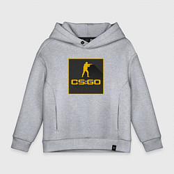 Толстовка оверсайз детская CS GO Z, цвет: меланж