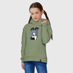 Толстовка оверсайз детская Маи, цвет: авокадо — фото 2