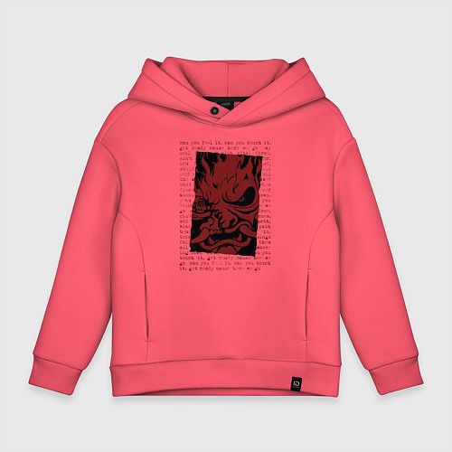 Детское худи оверсайз Cyberpunk 2077 SAMURAI / Коралловый – фото 1