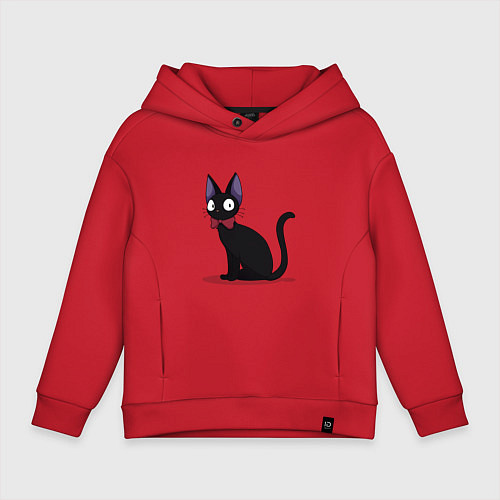 Детское худи оверсайз Кот студии Гибли / Красный – фото 1