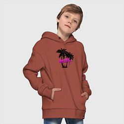 Толстовка оверсайз детская GTA Vice City, цвет: кирпичный — фото 2
