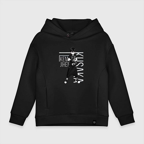 Детское худи оверсайз Инцидент Кэмоно / Черный – фото 1