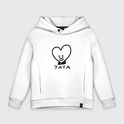 Детское худи оверсайз BTS BT21 TATA / Белый – фото 1