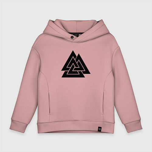 Детское худи оверсайз Валькнут Valknut Z / Пыльно-розовый – фото 1