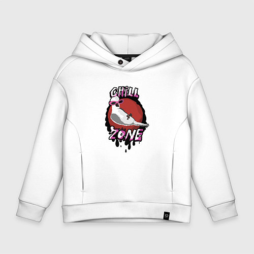Детское худи оверсайз CHILL ZONE Meme / Белый – фото 1