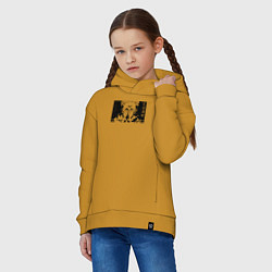 Толстовка оверсайз детская Магическая битва Сукуна, цвет: горчичный — фото 2