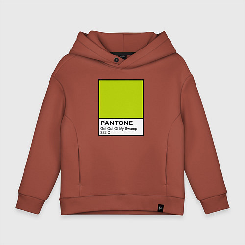 Детское худи оверсайз Shrek: Pantone Color / Кирпичный – фото 1