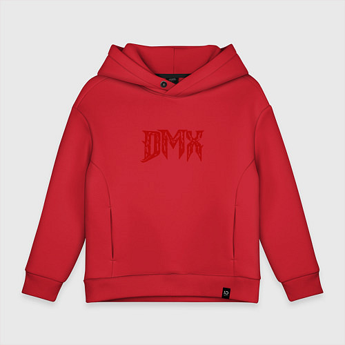 Детское худи оверсайз DMX Logo / Красный – фото 1