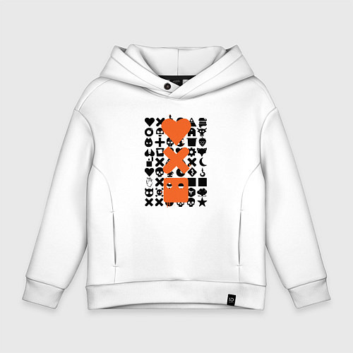 Детское худи оверсайз Love Death & Robots / Белый – фото 1