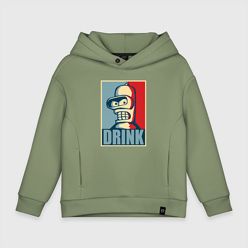 Детское худи оверсайз Bender / Авокадо – фото 1