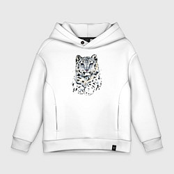 Толстовка оверсайз детская Барсик, цвет: белый